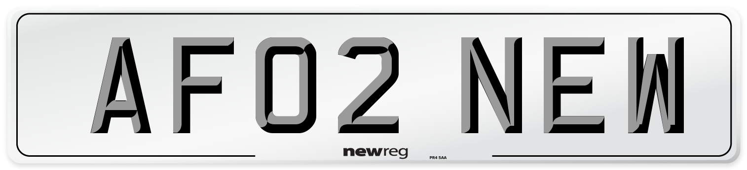 AF02 NEW Number Plate from New Reg